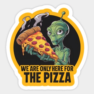Alien Pizza Encounter Sticker